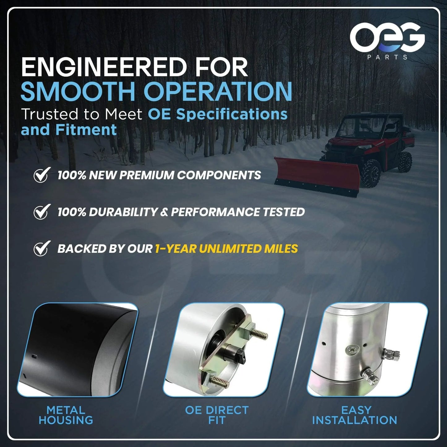 OEG Parts - Pump Motor Compatible With JS Barnes Monarch MTE Hydraulics 8111 8112 durability specifications