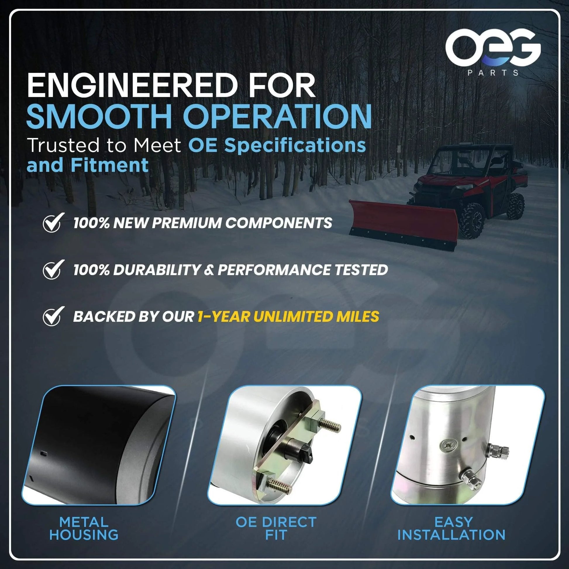 OEG Parts - Pump Motor Compatible With JS Barnes Monarch MTE Hydraulics 8111 8112 durability specifications