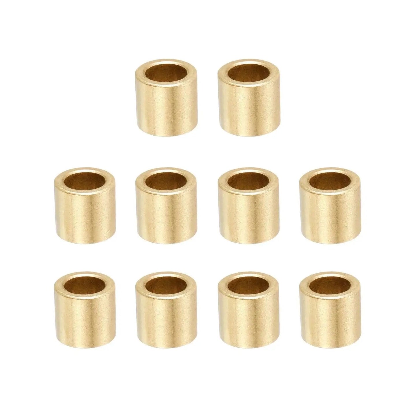 Oil Impregnated Sintered Bronze Sleeve Bearing Bushing For 8mm ID By 12mm OD By 10mm Length Self Lubricating 10 Pack
