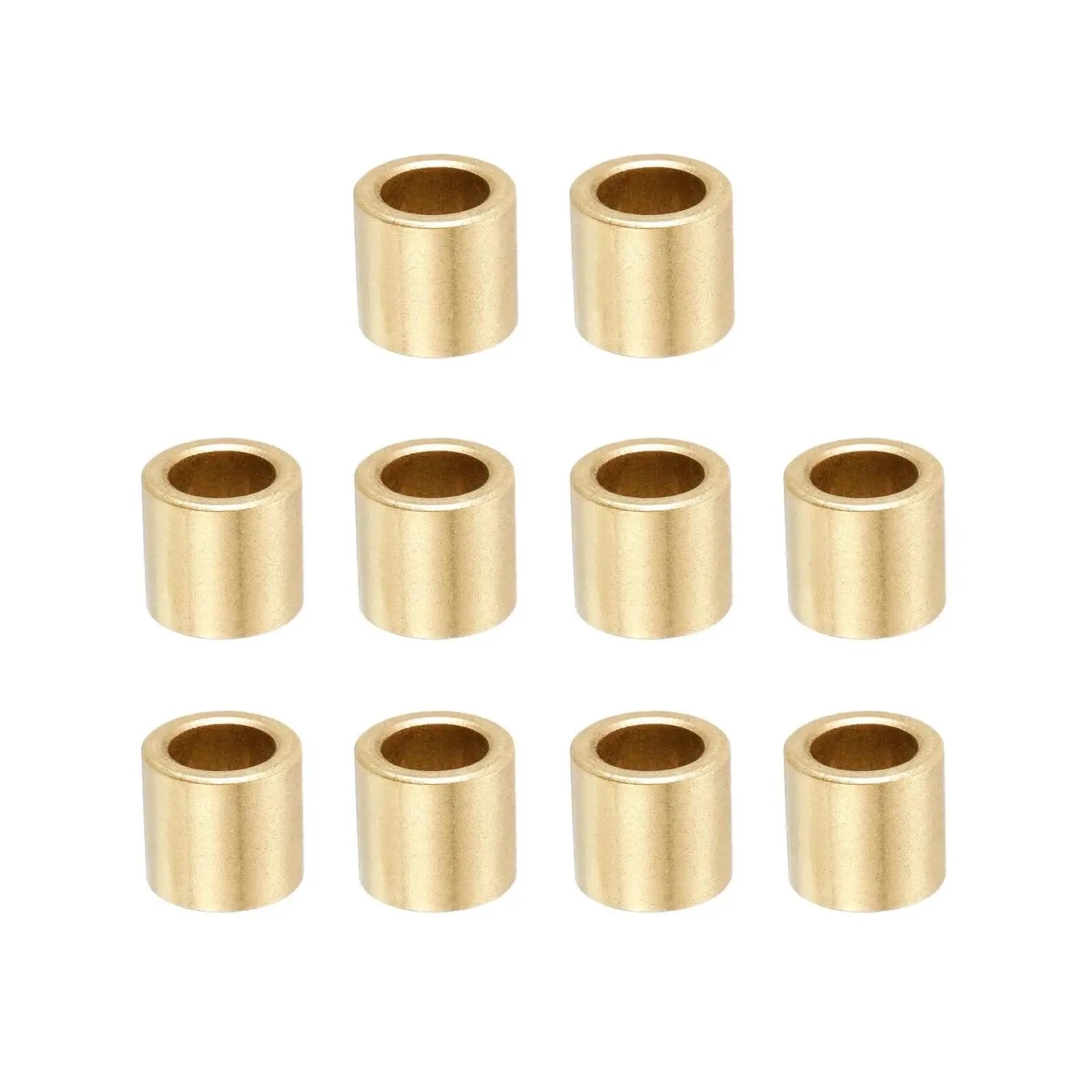Oil Impregnated Sintered Bronze Sleeve Bearing Bushing For 8mm ID By 12mm OD By 10mm Length Self Lubricating 10 Pack