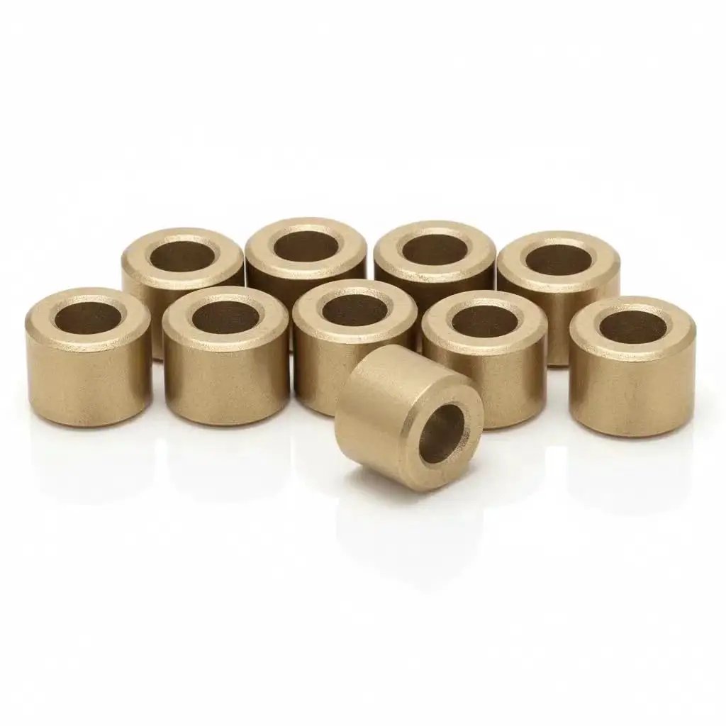 Oil Impregnated Sintered Bronze Sleeve Bearing Bushing 4mm ID By 8mm OD By 6mm Length, Self Lubricating Shaft Bearing, 10 Pack