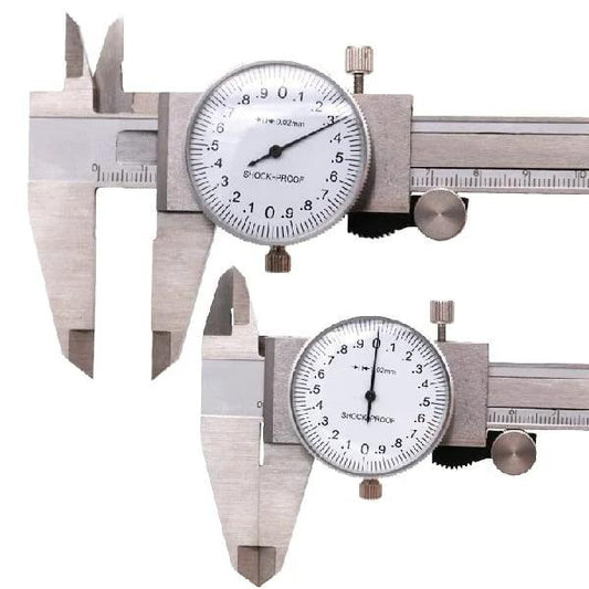 Old School Precision Dial Vernier Caliper Gauge Inch Measuring Tool 0-6"