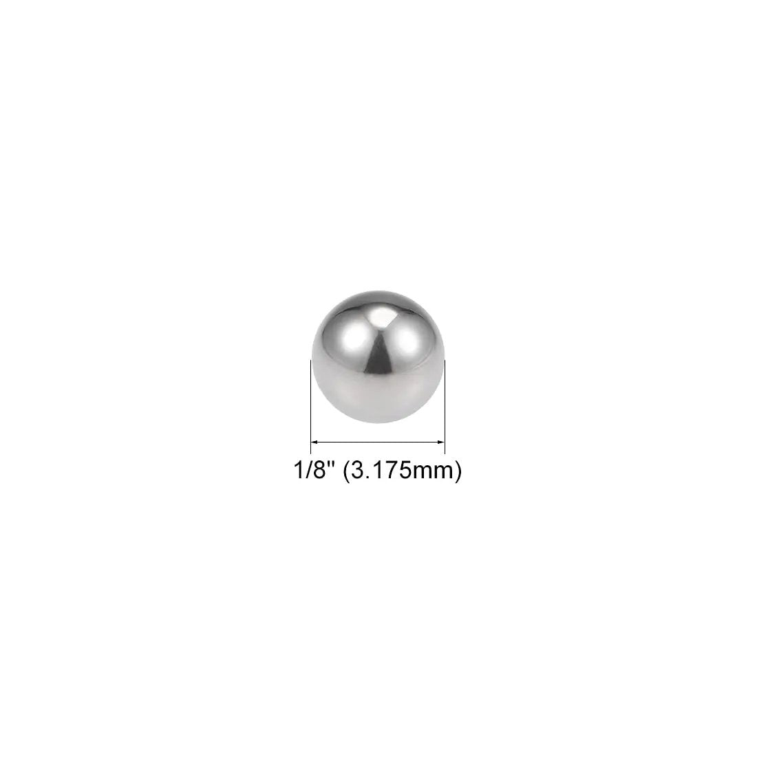 One Eighth Inch Bearing Balls Made From 440C Stainless Steel G25 Precision Grade, Smooth Surface, 100 Pieces, Ideal For Bearings, Bushings, And Mechanical Assemblies By Uxcell