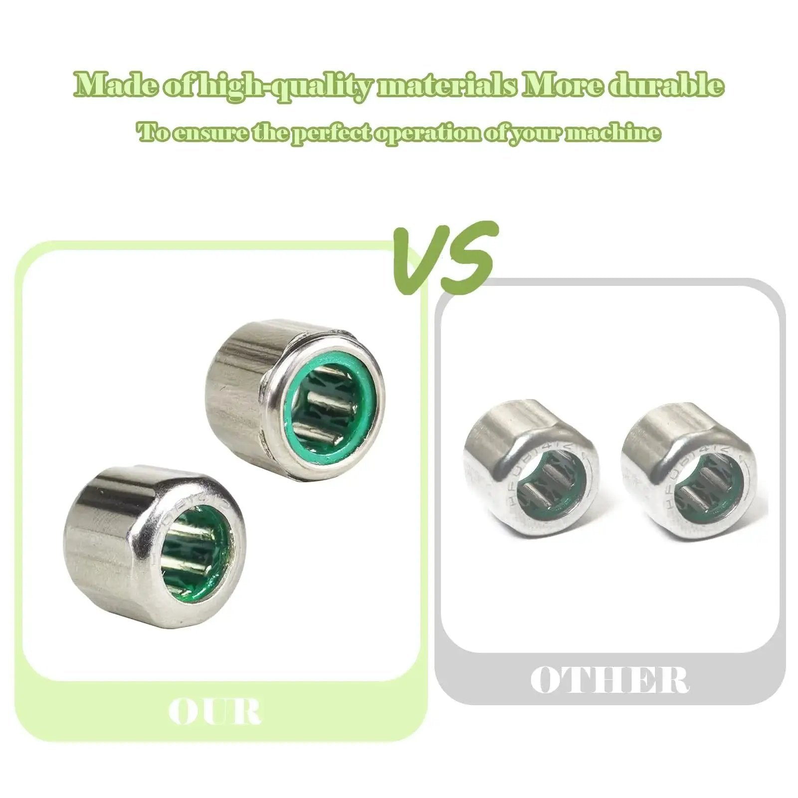 Comparison of One Way Bearing Set HF081412 Needle Roller Bearing 304 stainless vs others