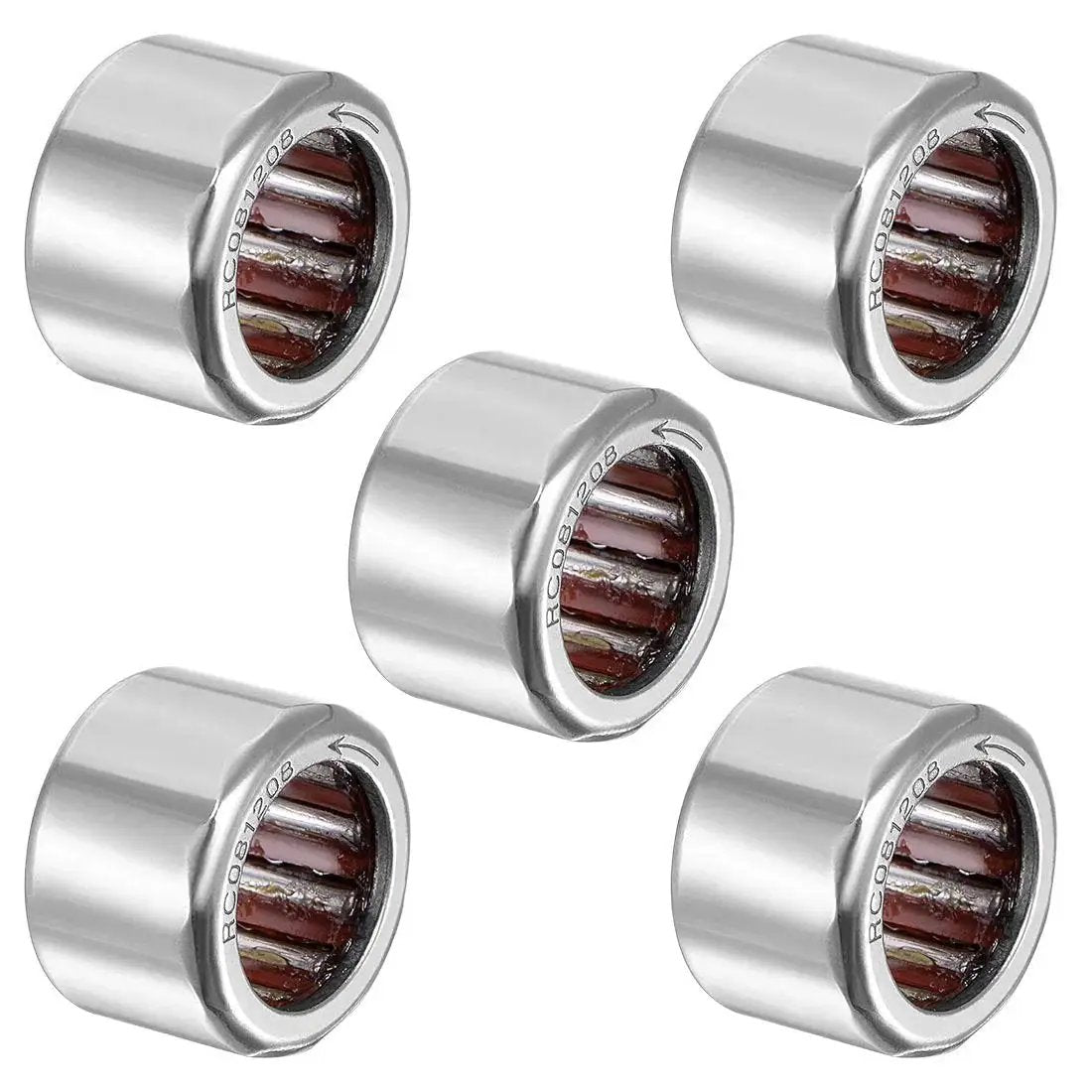 Five pack of One Way Needle Roller Bearing Clutch Assembly With One Half Inch Bore Three Quarters Inch Outer Diameter And One Half Inch Width