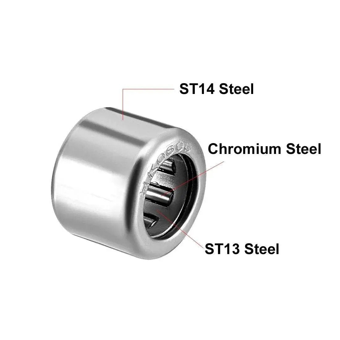 Drawn Cup Needle Roller Bearing Set Open End With 6mm Bore 10mm Outer Diameter And 8mm Width Built For Tight Spaces Heavy Duty Load Bearing