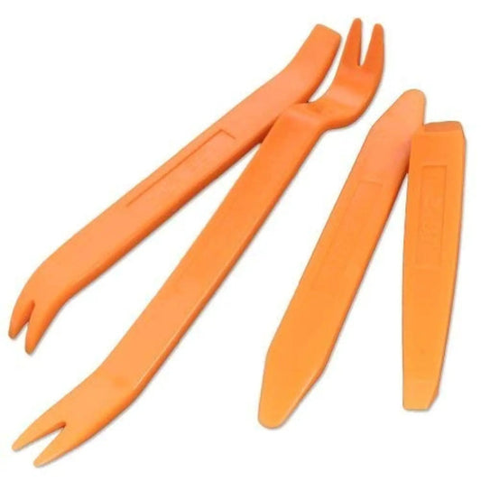 Auto Trim Removal Tool Kit Set With Four Thick Plastic Auto Clip Panel Pry Tools For Car Dash And Radio Installation