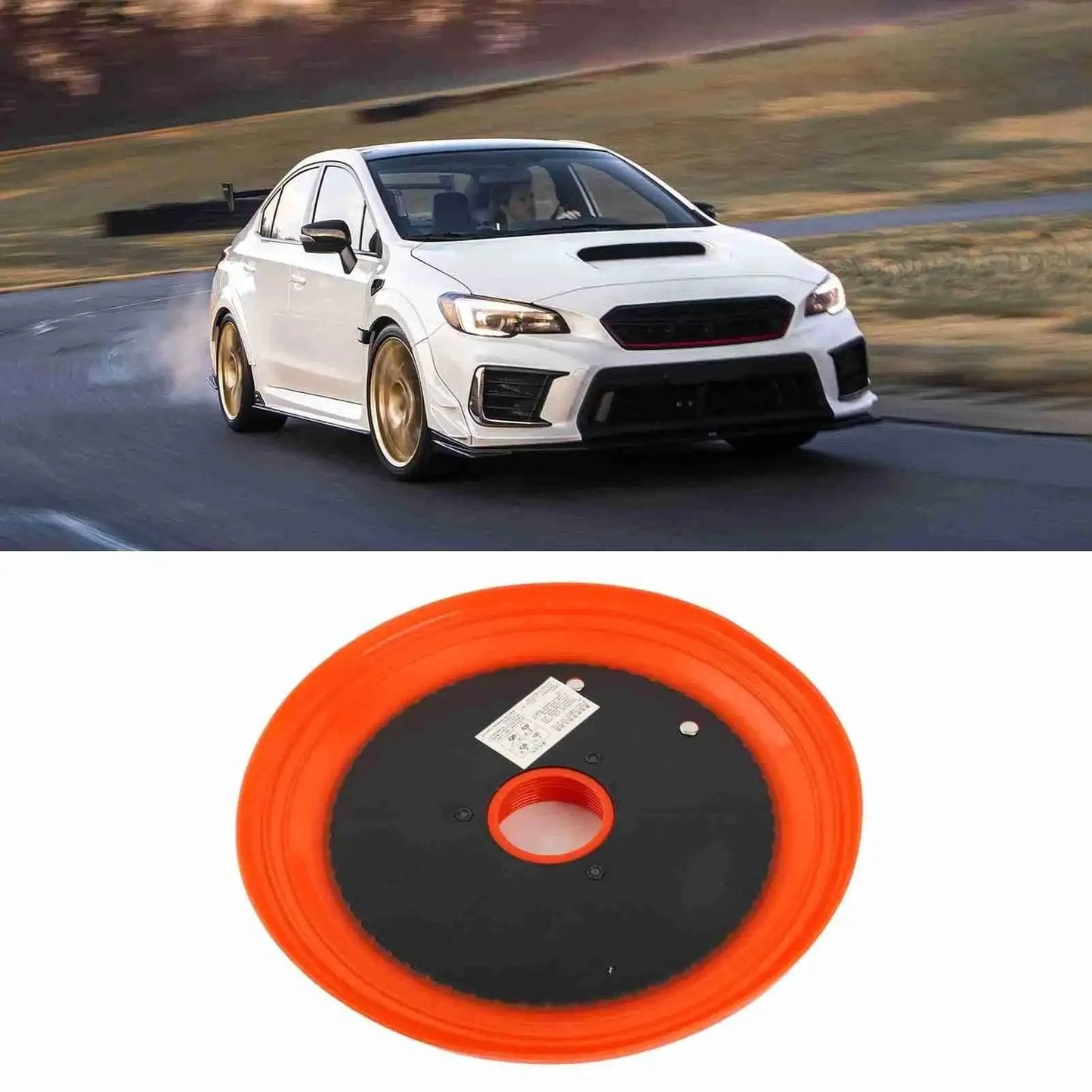 Universal Grease Suction Plate For Cars With Leakproof Design And Efficient Oil Absorption, round plate on white background.