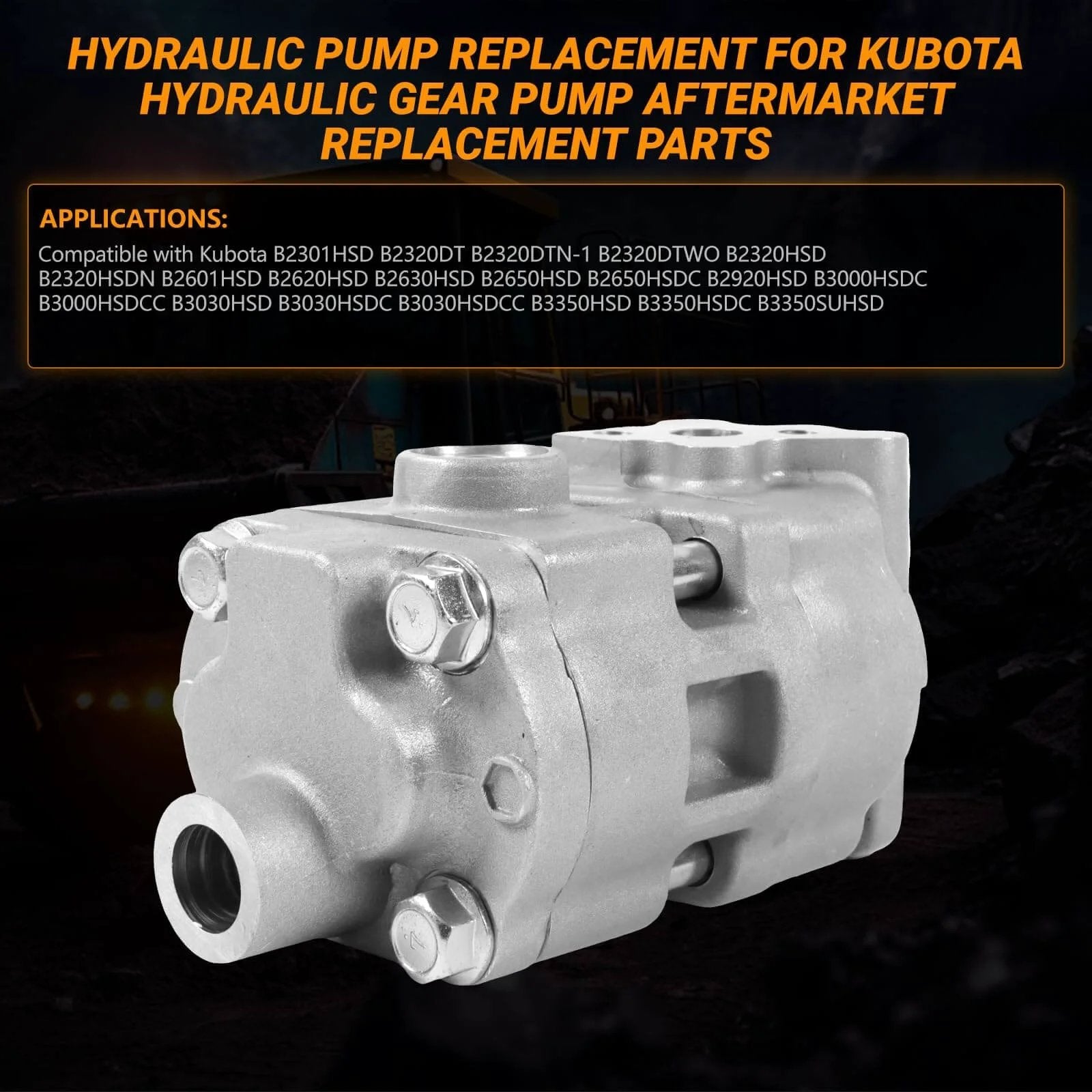 Otobaijeni Hydraulic Pump 6C200-37300 6C200-37303 B2630HSD B3030HSD compatible aftermarket replacement for Kubota