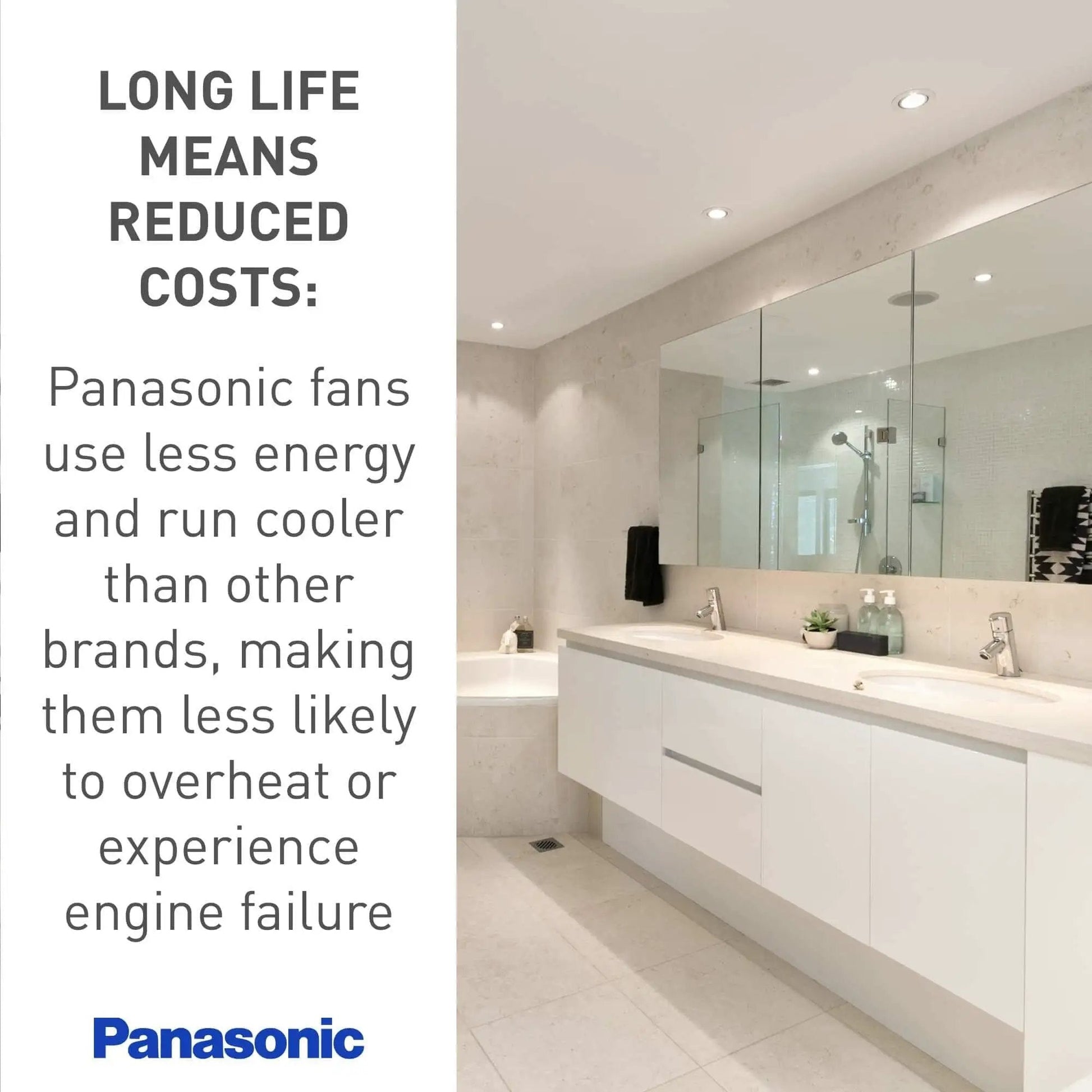 Bathroom with Whisper Quiet 290 CFM Ceiling Bathroom Exhaust Fan For Ultra Silent Ventilation Energy Star Certified Durable