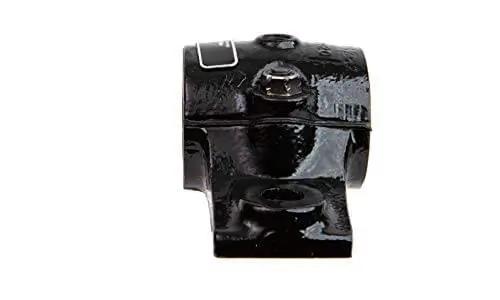 Side view of Pillow Block Sleeve Bearing 2-15/16 Inch Cast Iron Housing, Heavy-Duty Industrial Grade Block with Sealed Bearings.