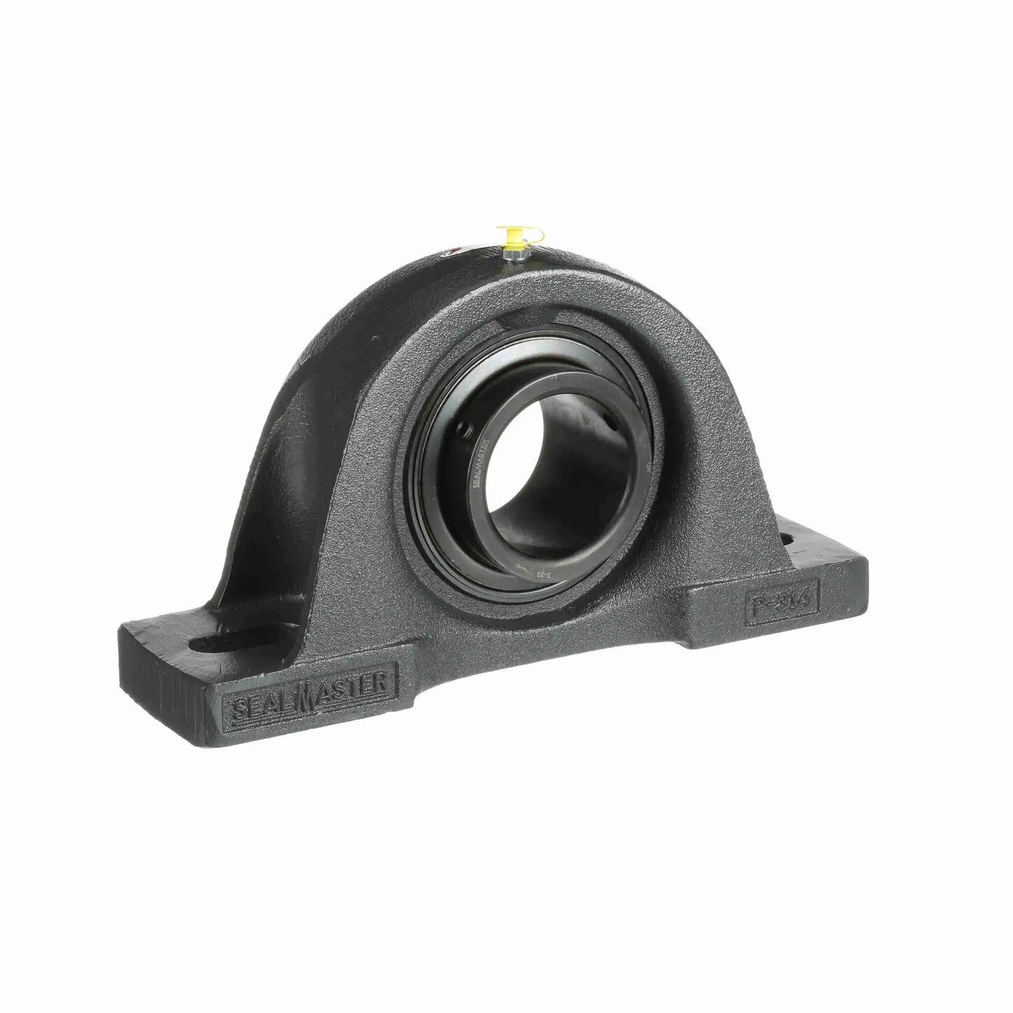 Mounted Cast Iron Two Bolt Pillow Block Ball Bearing MP51 Ready To Mount With Setscrew Lock Black Oxided Housing Sealmaster