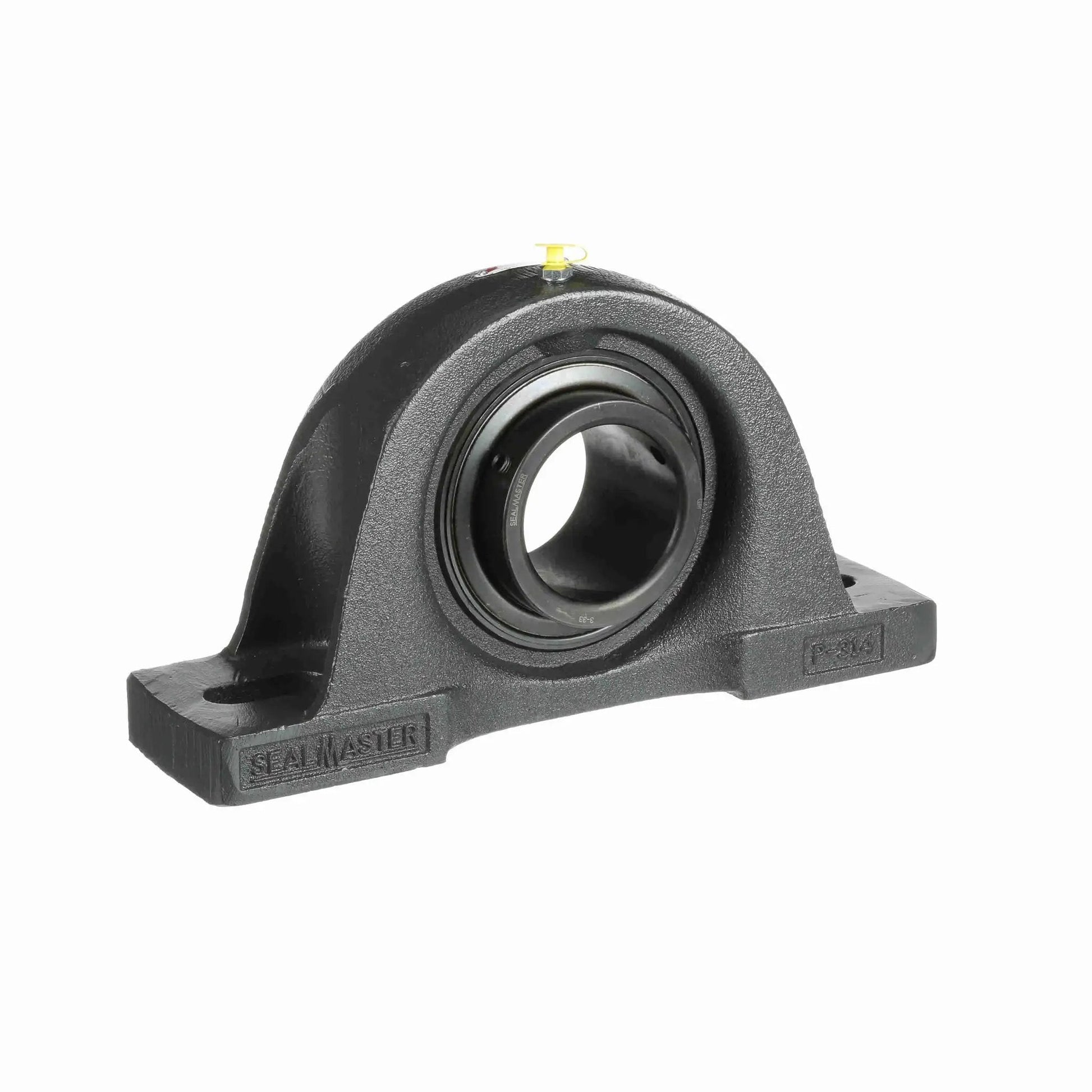 Mounted Cast Iron Two Bolt Pillow Block Ball Bearing MP51 Ready To Mount With Setscrew Lock Black Oxided Housing Sealmaster