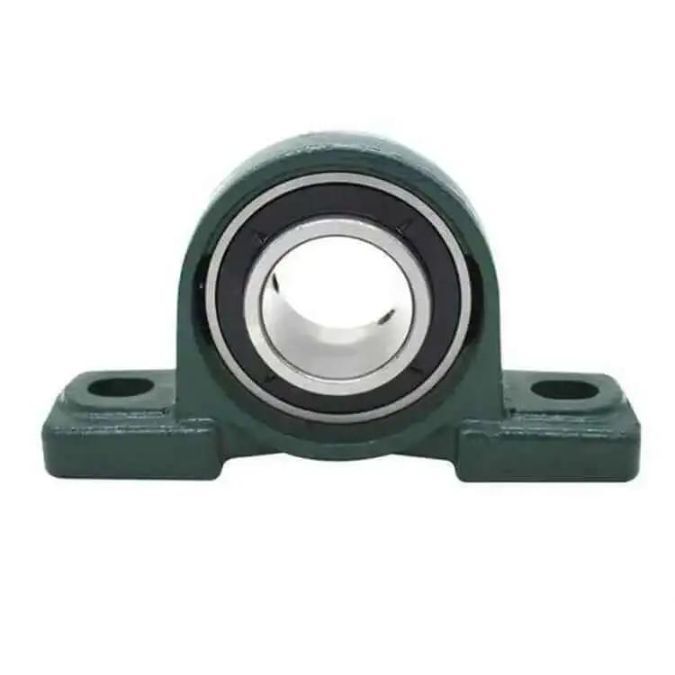 Front view of P212 Pillow Block Bearing Housing NSK 110mm Bore Heavy Duty Industrial Grade fits 110mm shafts, with mounting holes.