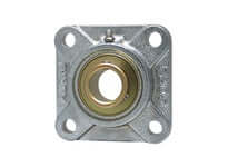 3/4 in Wide Set Screw 4-Bolt Pillow Block Housing Zinc Plated Nickel Finish for 3/4-inch Shaft Single Unit Compatible with Sealed Ball Bearing, Linear Slide Unit, Conveyor and Motor Mounts