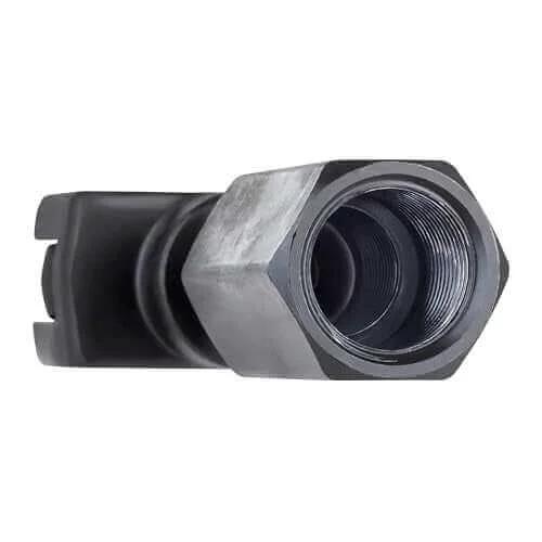 Close-up of Pilot Bearing Puller Attachment For Slide Hammer, 2-Jaw Puller Pilot Bearing Removal Tool, metal threaded design visible
