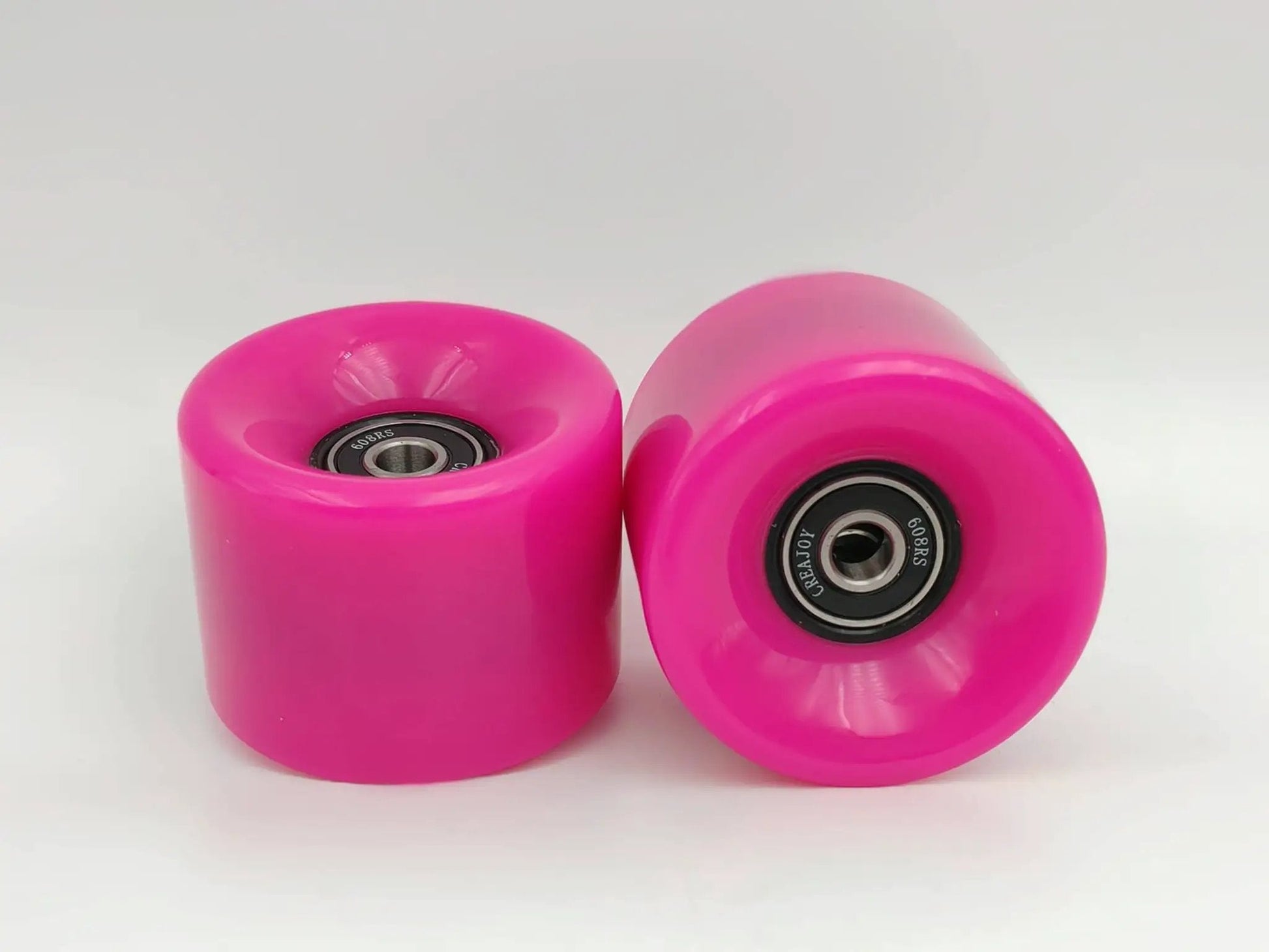 Pink 60mm skateboard wheels with bearings set of 4 92a hardness ideal for street and park durable wheels with great grip and smooth roll