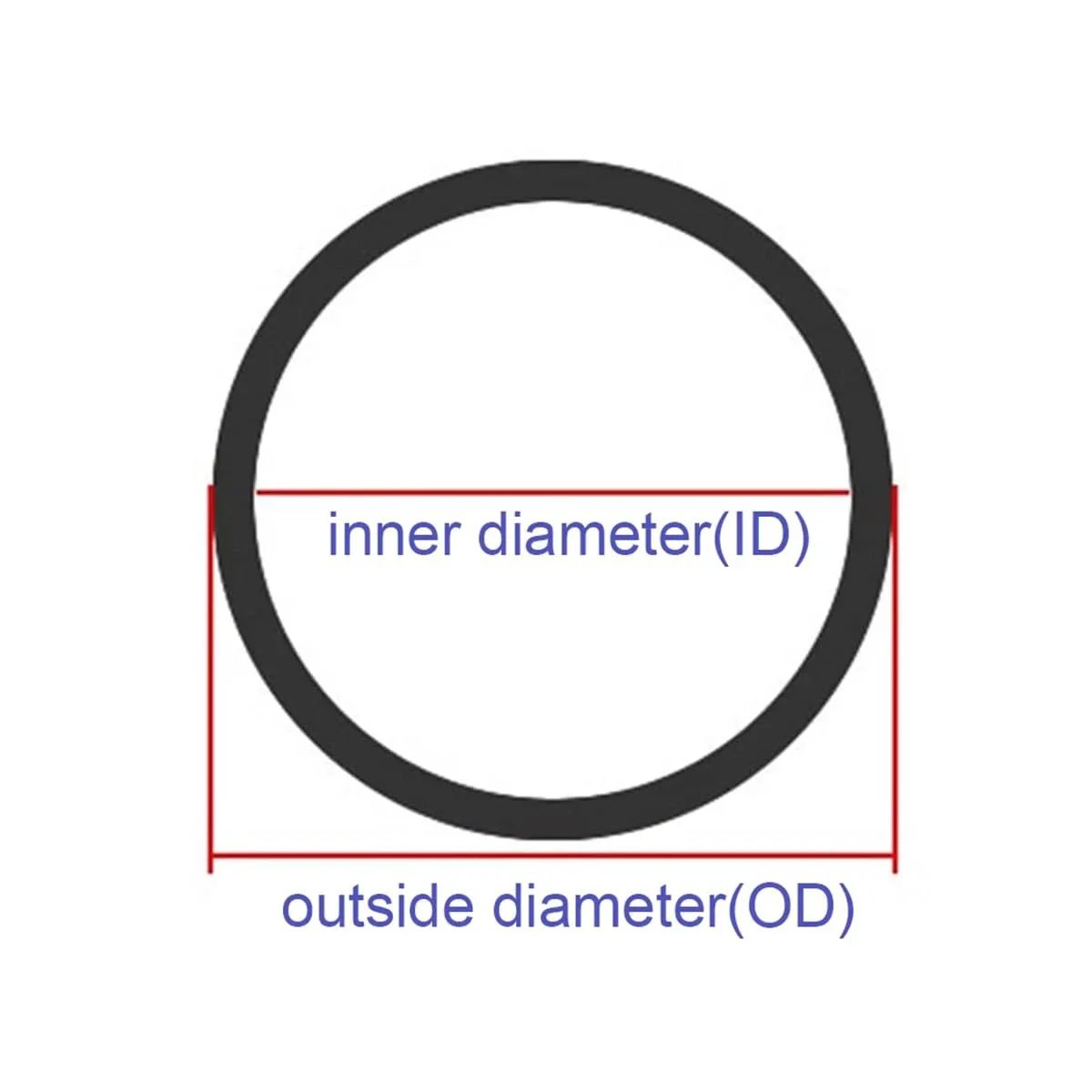 Diagram showing 304 Stainless Steel Pipe 6.5 Mm Outer Diameter 5.5 Mm Inner Diameter Length 200 Mm Weldable Corrosion Resistant Tube dimensions
