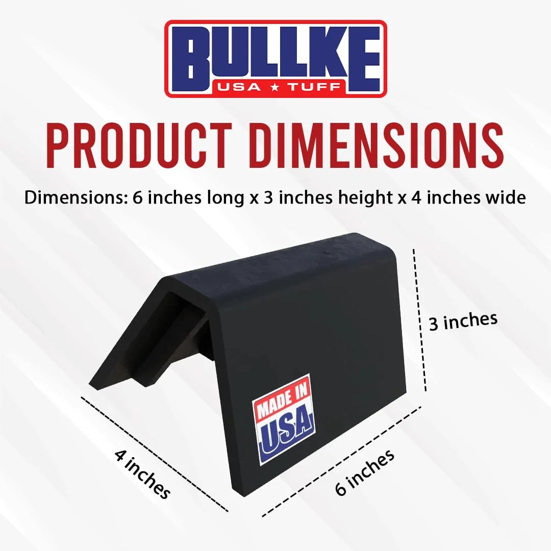 USA Made Cut To Length Rooftop Pipe Support For 6 Inch Pipes Heavy Duty Pipe Cradle And Conduit Mount 250 Lb Capacity 100 Percent Recycled Plastic Built To Last Roof Top Mounting Bracket Set 4 Pack dimensions shown with measurements.