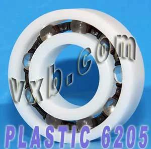 Acetal/POM Plastic Bearing 6205 - Glass Balls - 25x52x15mm