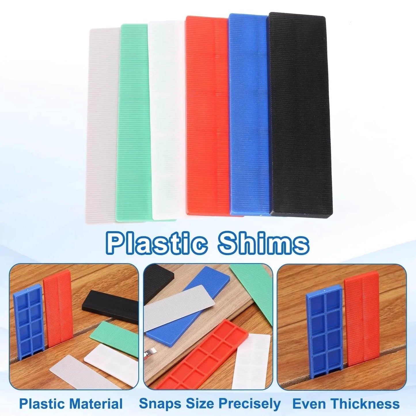 Twenty Pcs Plastic Flat Shims For Leveling One Millimeter One Thirty Second Inch Structural Tile Composite Shims Plastic Glazing Blocks