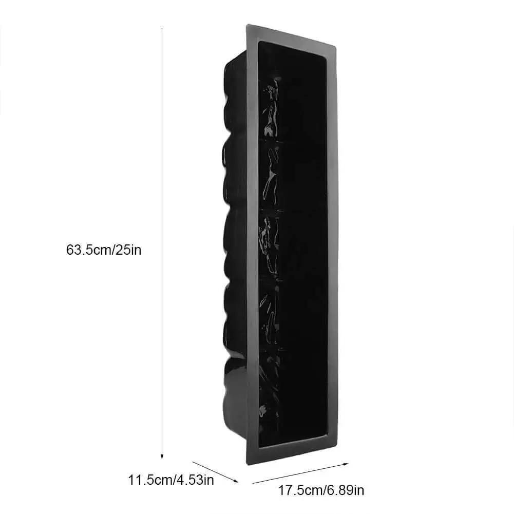 Side view of 2 Pack Reusable Plastic Stepping Stone Molds For DIY Concrete Paths And Garden Walkways, featuring measurements.