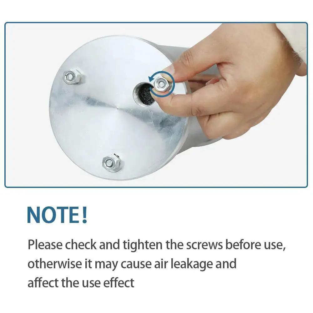 Hand tightening screw on Portable High Pressure Kinetic Toilet Plunger Air Blaster Pump for safety and efficiency.