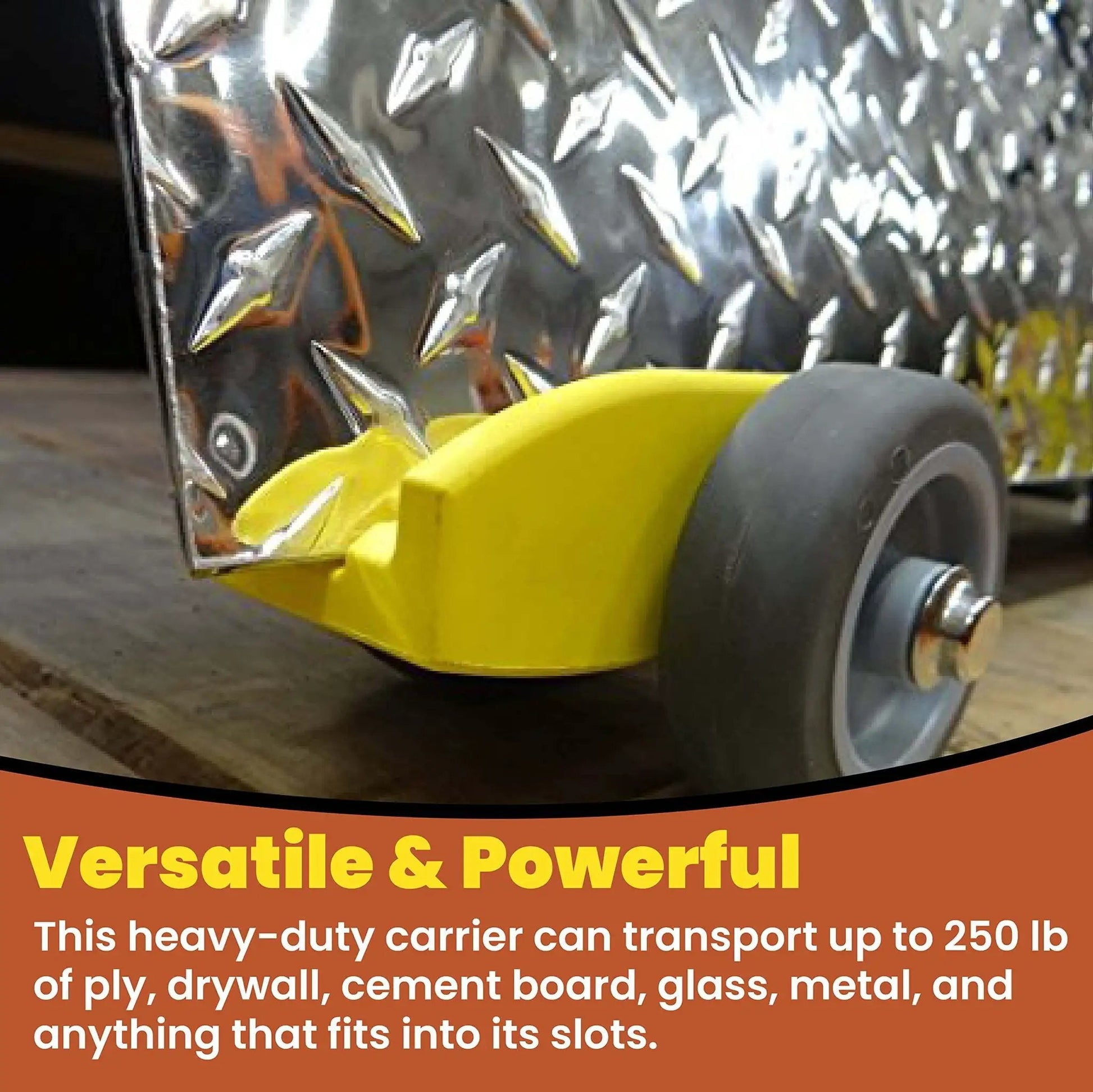Compact Plywood And Drywall Dolly For Moving Panels And Drywall Carts By Plywheels Portable Panel Carrier with wheels on a floor