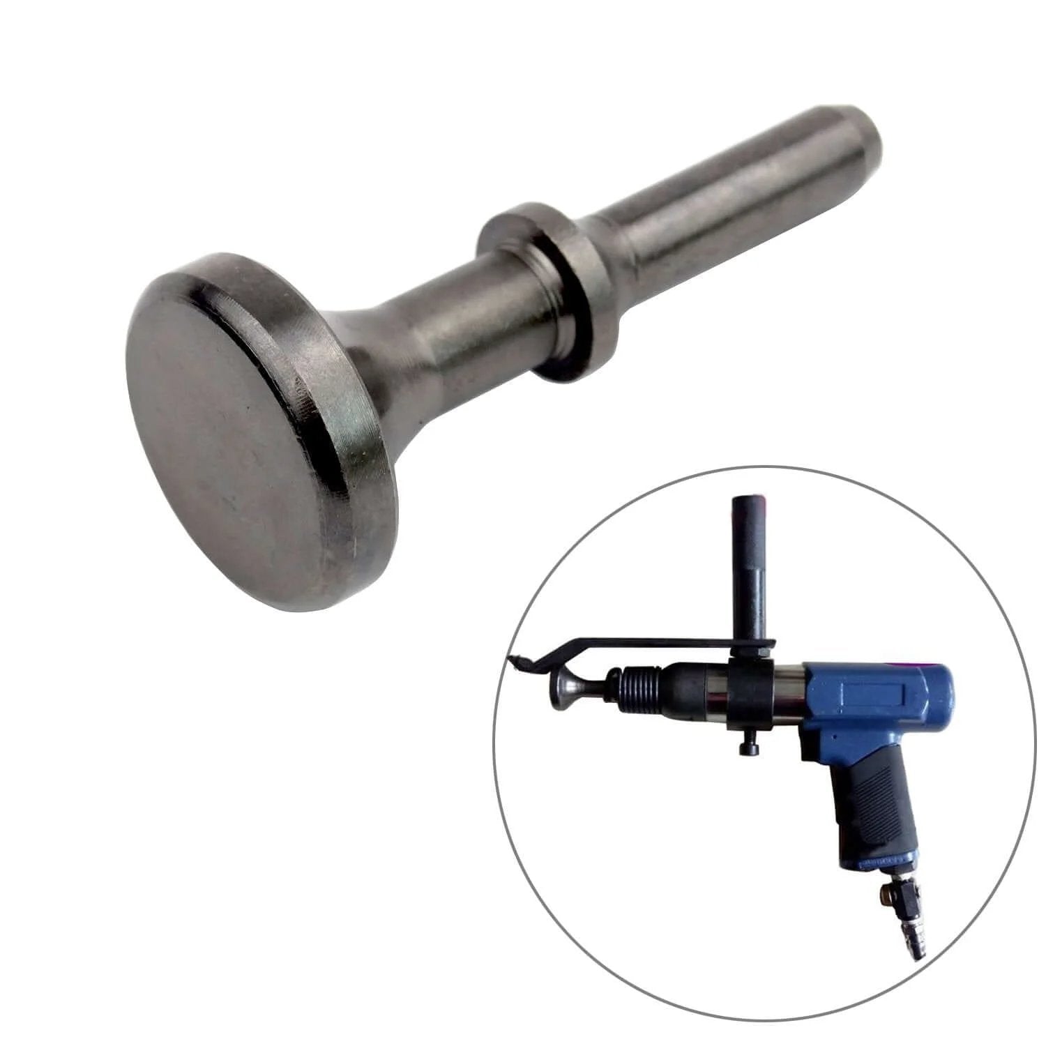 3Pcs Smoothing Pneumatic Air Hammer Pneumatic Chisel bit Set with a visible alloy steel bit and air hammer tool example