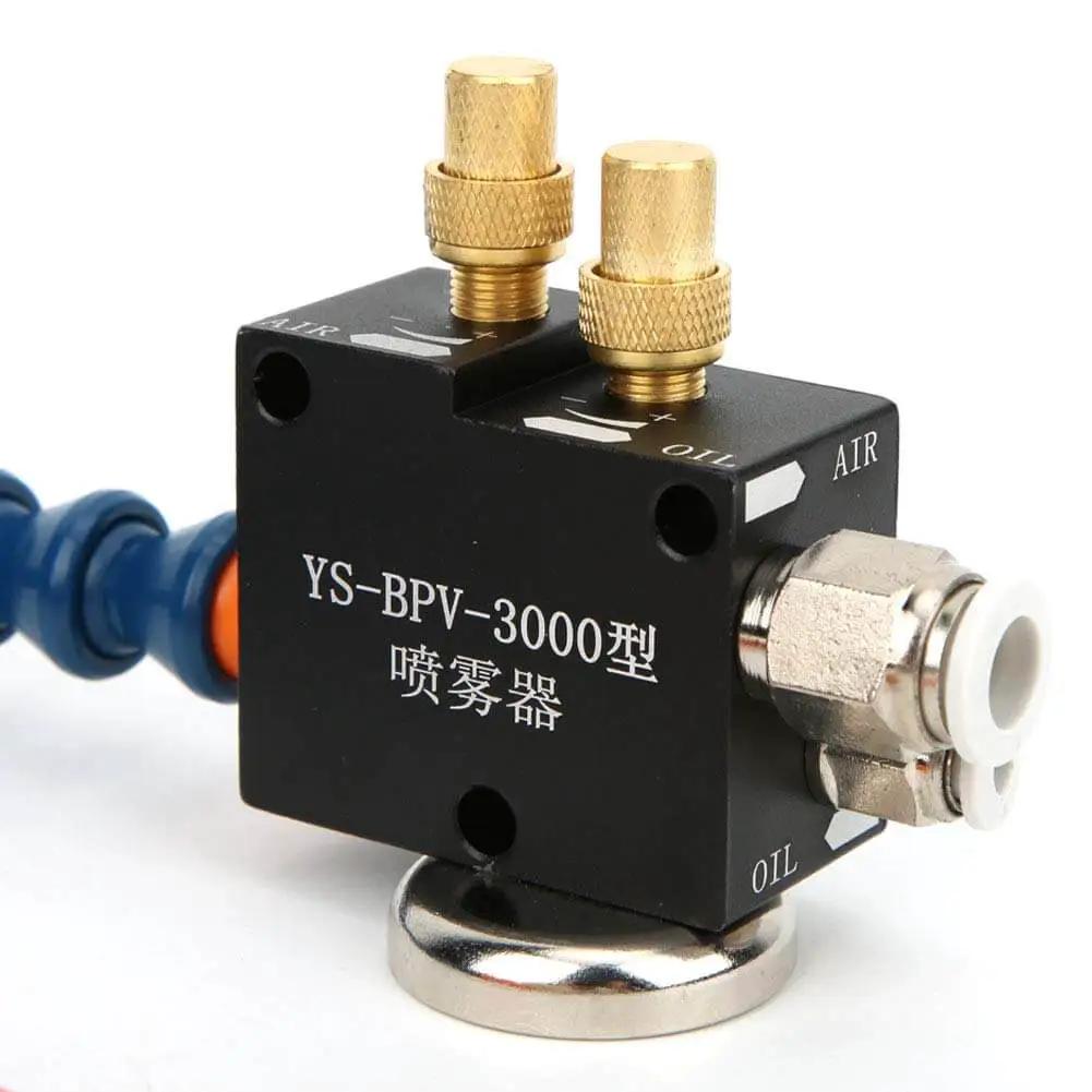 Universal Pneumatic Thin Mist Coolant Sprayer For CNC Engraving with brass nozzle and ergonomic design for milling tools