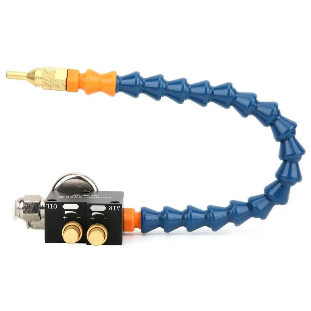 Universal Pneumatic Thin Mist Coolant Sprayer For CNC Engraving And Metalworking Machines With Brass Nozzle and ergonomic design