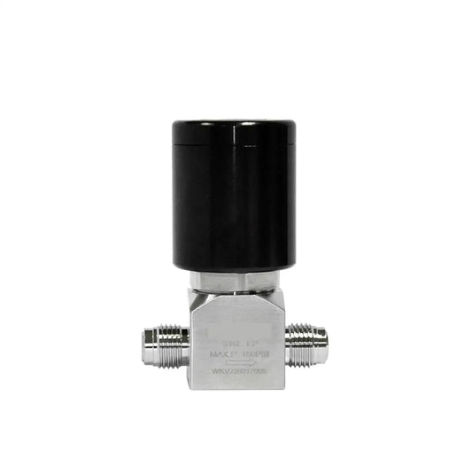 Front view of Pneumatic Diaphragm Valve 1/4 To 1/2 Inch, 150 Psi, ABS Body With NBR Seal for semiconductor and laboratory systems
