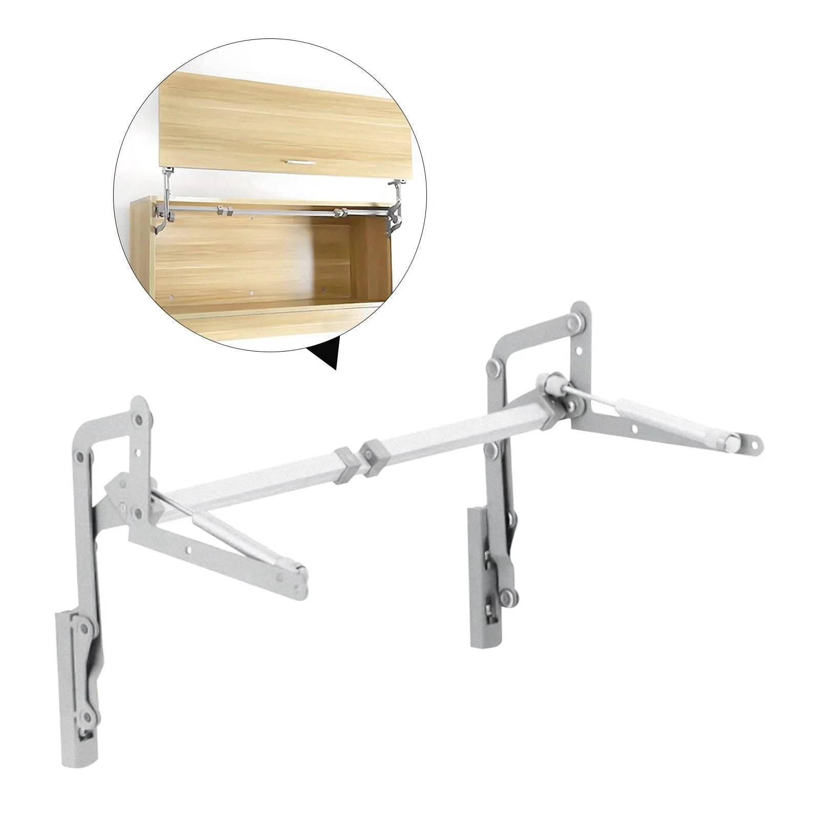 Cabinet Door Hinges, Folding Lift Up Top Vertical Swing Furniture Hinges, Stay Pneumatic Arm Kitchen Mechanism