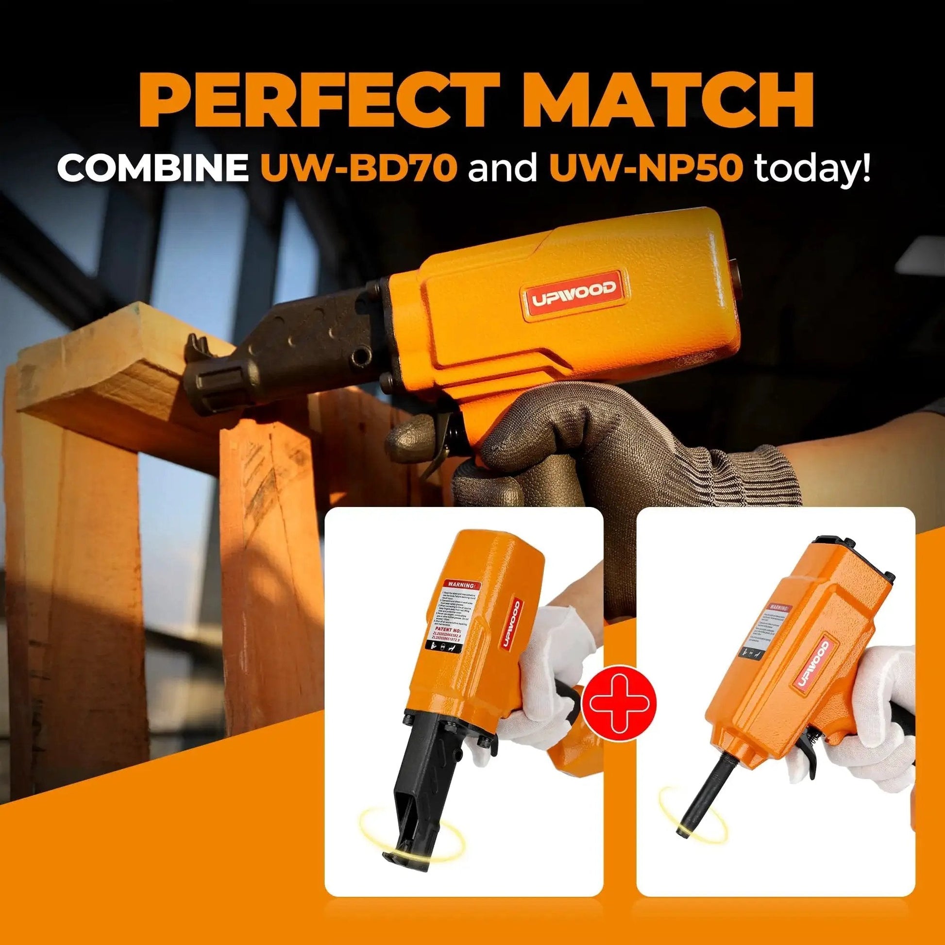 Pneumatic Nail Puller Denailer for Reclaimed Wood Pallets Fences Barn Wood and Decks with lightweight aluminum body, 80-120 PSI, shown in use