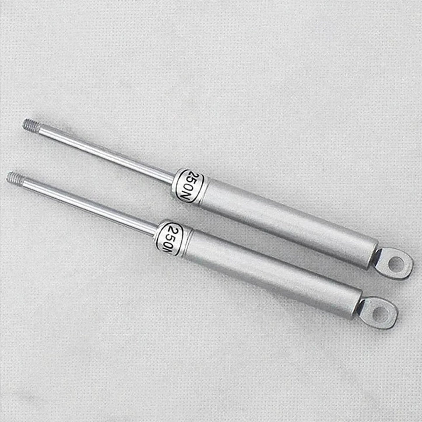 Vertical Swing Lift Up Stay Pneumatic for Cabinet Door hardware, silver finish; two durable pneumatic arms on display.