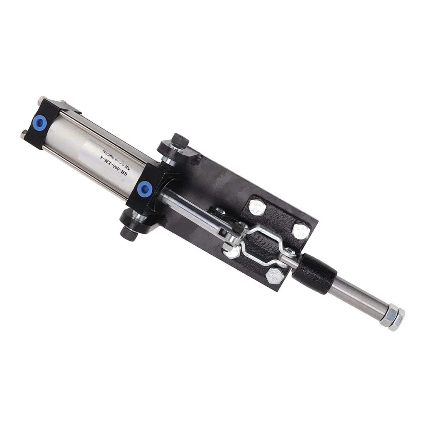 Metal Pneumatic Toggle Clamp With Auto Control Industrial Air Clamp in Carbon Steel, angled view showing rugged construction