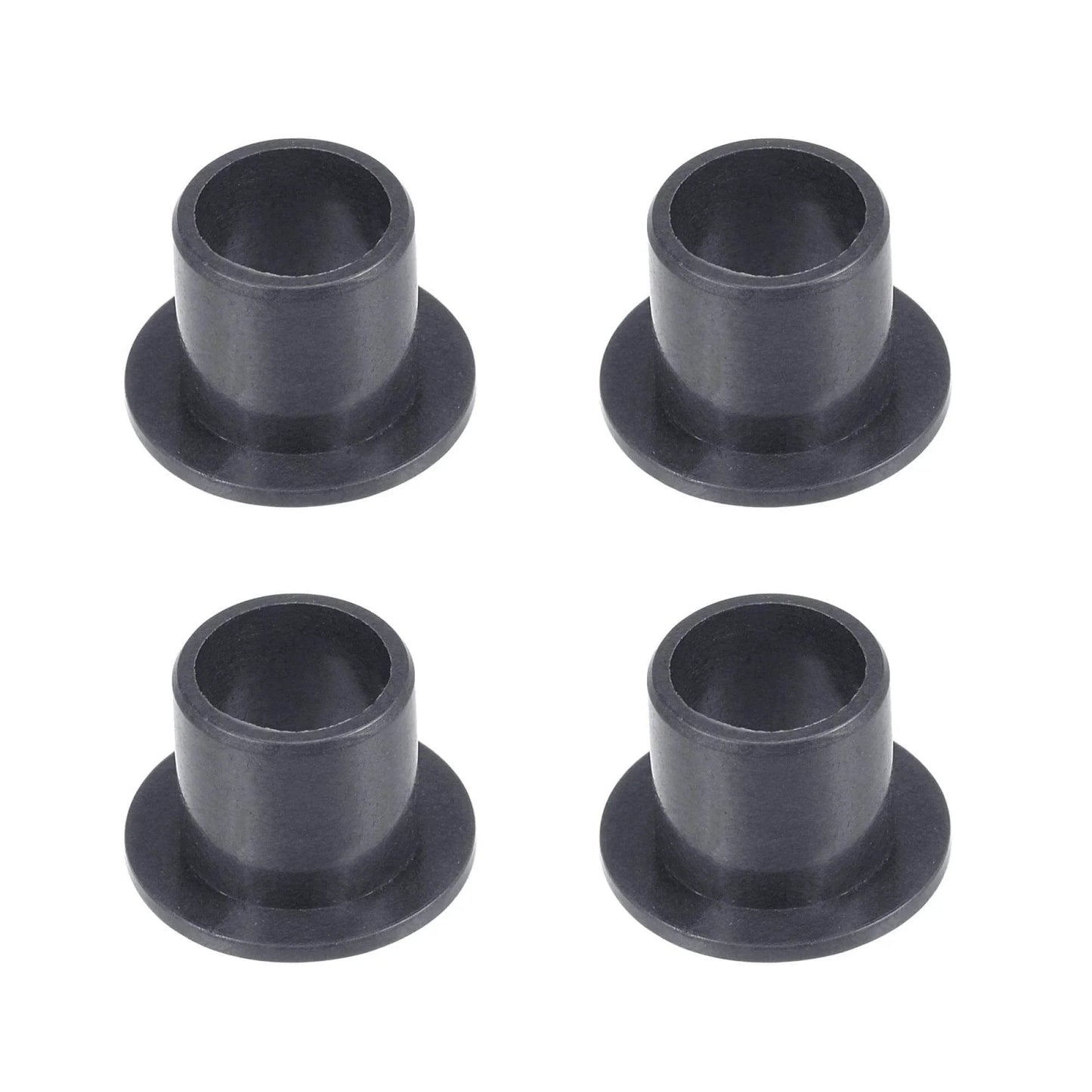 Flanged Sleeve Bearing Set With 8mm Bore 10mm Outer Diameter And 10mm Length POM Self Lubricating Oil Free Bushings In Black Pack Of 4