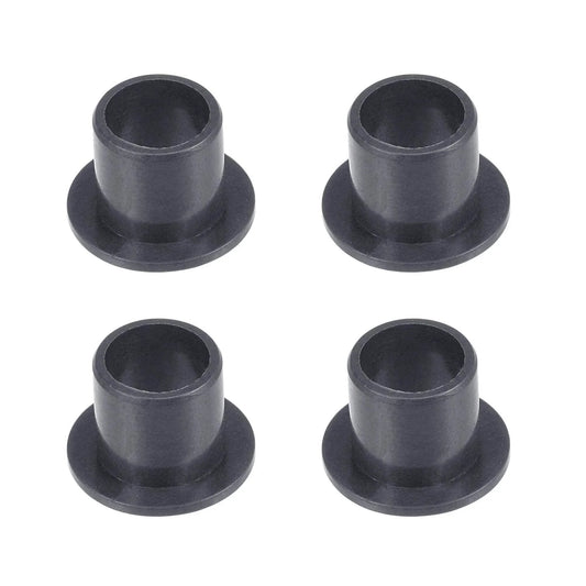 Flanged Sleeve Bearing Set With 8mm Bore 10mm Outer Diameter And 10mm Length POM Self Lubricating Oil Free Bushings In Black Pack Of 4