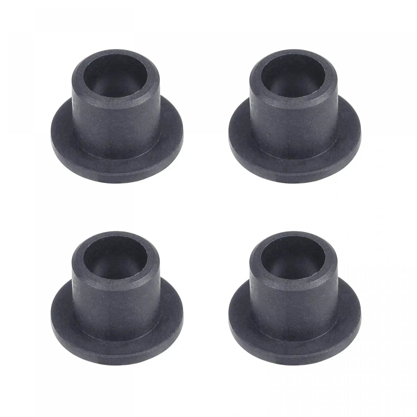Flanged Sleeve Bearings 5mm Bore 7mm OD 7mm Length POM Self Lubricating Wrapped Oilless Bushings Black 4 Pieces for machinery use