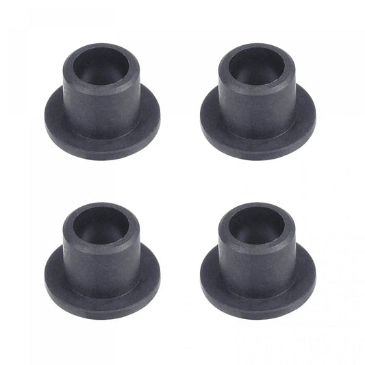 Flanged Sleeve Bearings 5mm Bore 7mm OD 7mm Length POM Self Lubricating Wrapped Oilless Bushings Black 4 Pieces for machinery use