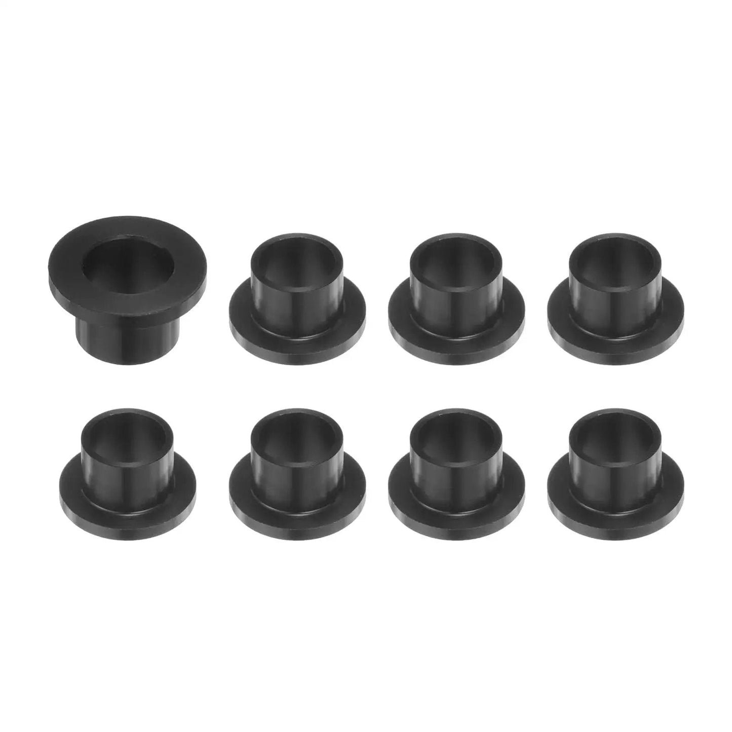 Flanged Sleeve Bearings 8 Pack Plastic Bushings POM Black 10mm Bore 12mm OD 10mm Length Low Friction For Smooth Operation