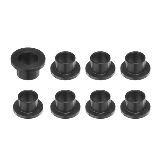 Flanged Sleeve Bearings 8 Pack Plastic Bushings POM Black 10mm Bore 12mm OD 10mm Length Low Friction For Smooth Operation