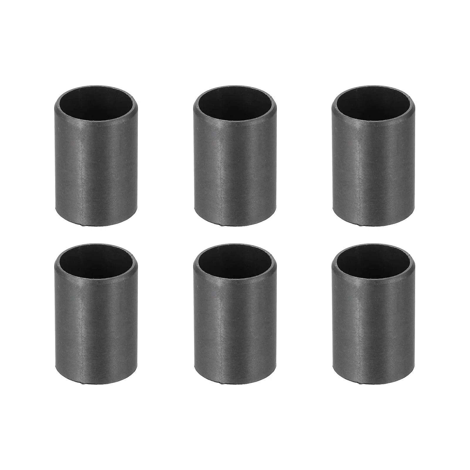 Six Pcs POM Sleeve Bearing Plastic Bushings Self Lubricating Oilless Maintenance Free Black ID 12mm OD 14mm Length 20mm