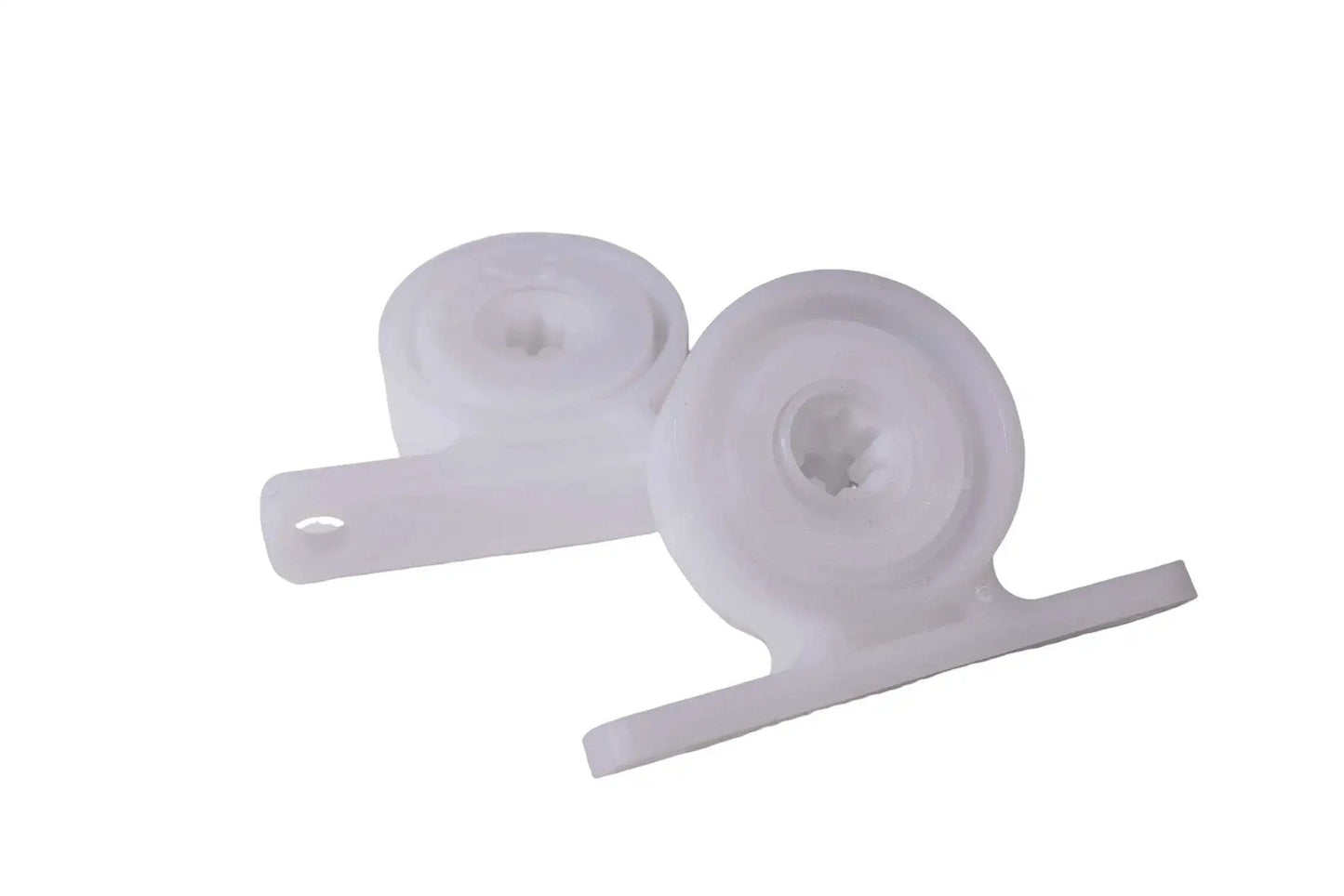 EC80 And C80 Pool Cleaner Bearings For Pentair Legend And Polaris Cleaners LL505G compatible parts, front view of white replacement bearings 2 pack