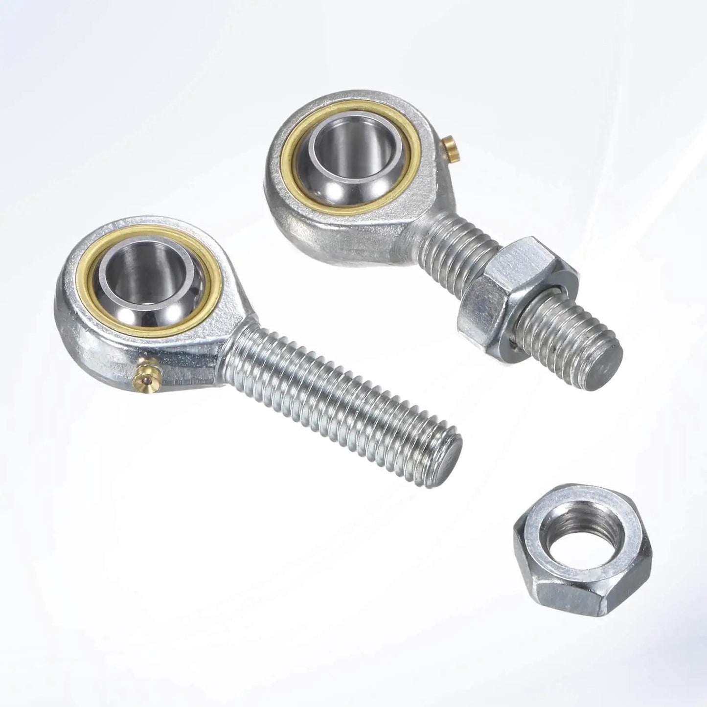 2 Pack POS10 Rod End Bearing M10x1.5 Right Hand Thread Self Lubricating Steel Joint With Jam Nuts by M MeterXity