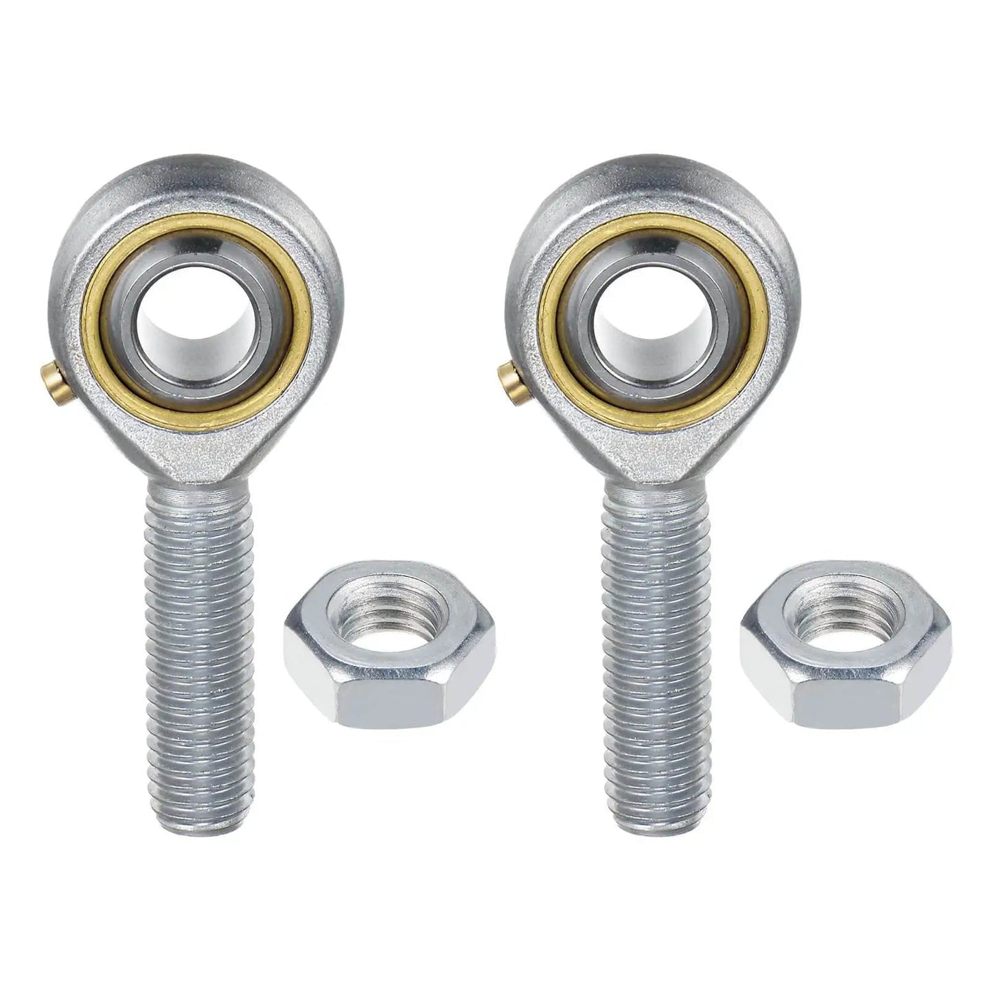 2 Pack POS10 Rod End Bearing M10x1.5 Right Hand Thread Self Lubricating Steel Joint With Jam Nuts For Forging Machines CNC Equipment Automotive Steering And Industrial Linkages By M MeterXity