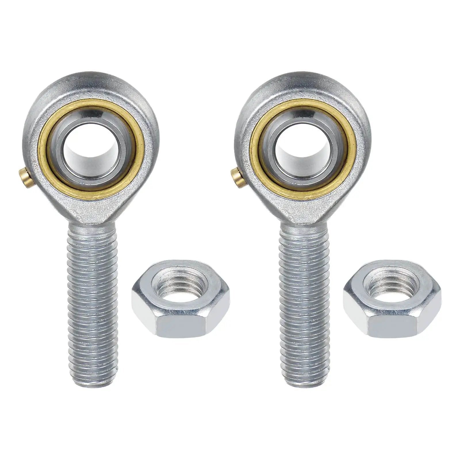 2 Pack POS10 Rod End Bearing M10x1.5 Right Hand Thread Self Lubricating Steel Joint With Jam Nuts For Forging Machines CNC Equipment Automotive Steering And Industrial Linkages By M MeterXity