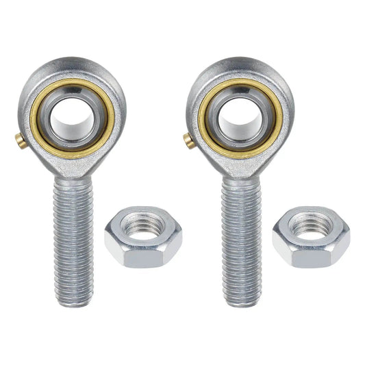 2 Pack POS10 Rod End Bearing M10x1.5 Right Hand Thread Self Lubricating Steel Joint With Jam Nuts For Forging Machines CNC Equipment Automotive Steering And Industrial Linkages By M MeterXity