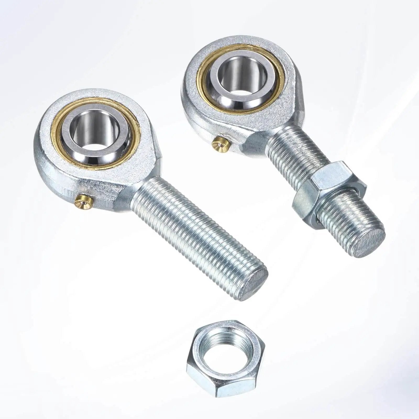 4 Pack POSB8 Rod End Bearings With 1/2 Inch Bore And 1/2-20 Left Hand Thread Self Lubricating Steel Joint With Jam Nuts