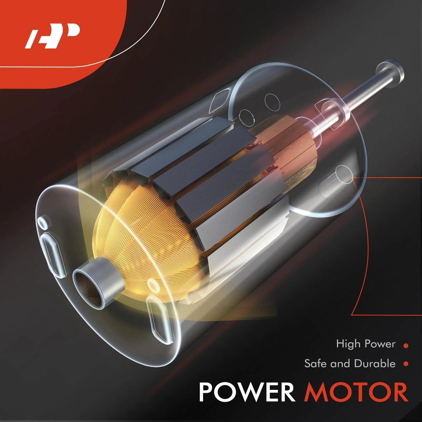 Mustang Temperature Actuator Replacement for 2010 2011 2012 2013 2014 Main Heater Blend Door Actuator side view of motor component.